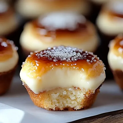 Vanilla Bean Crème Brûlée Cheesecake Cupcakes