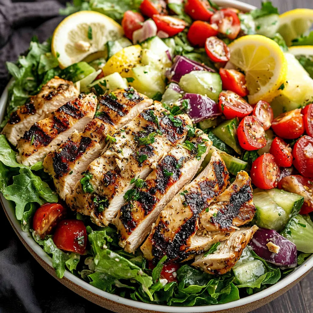 Lemon Herb Mediterranean Chicken Salad