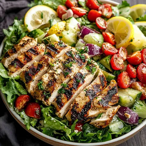 Lemon Herb Mediterranean Chicken Salad