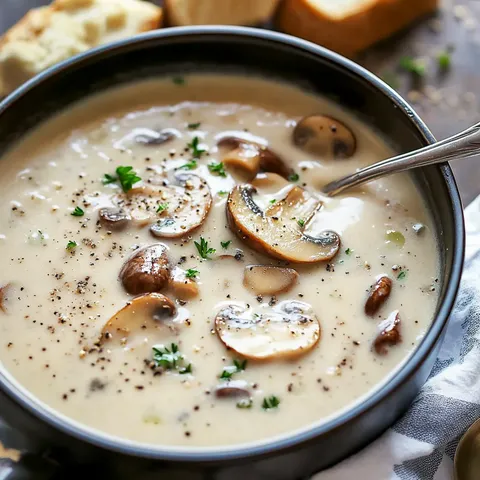 Creamy Homemade Cream of Mushroom Soup