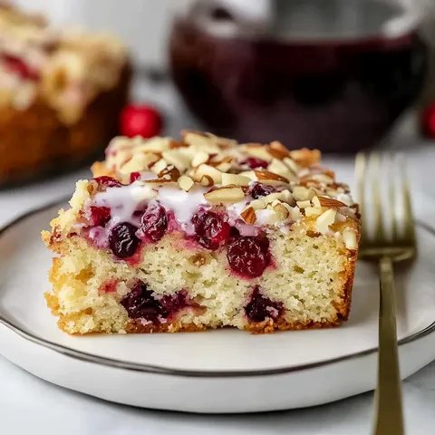 Almond Cranberry Cake with Streusel Topping Recipe