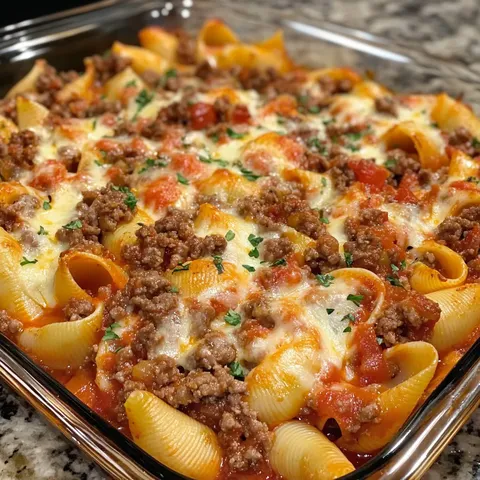 Stuffed Shells with Ground Beef