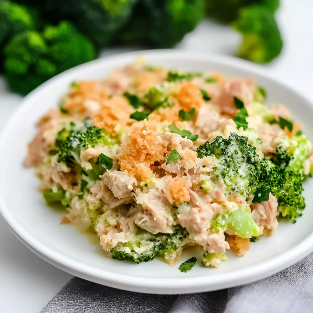 Cheesy Broccoli and Tuna Bake