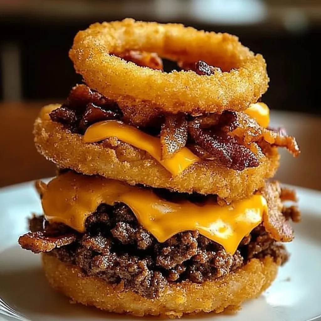 Loaded Bacon Cheeseburger Onion Rings