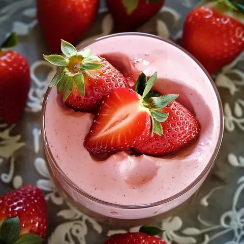 Light & Fluffy Strawberry Mousse
