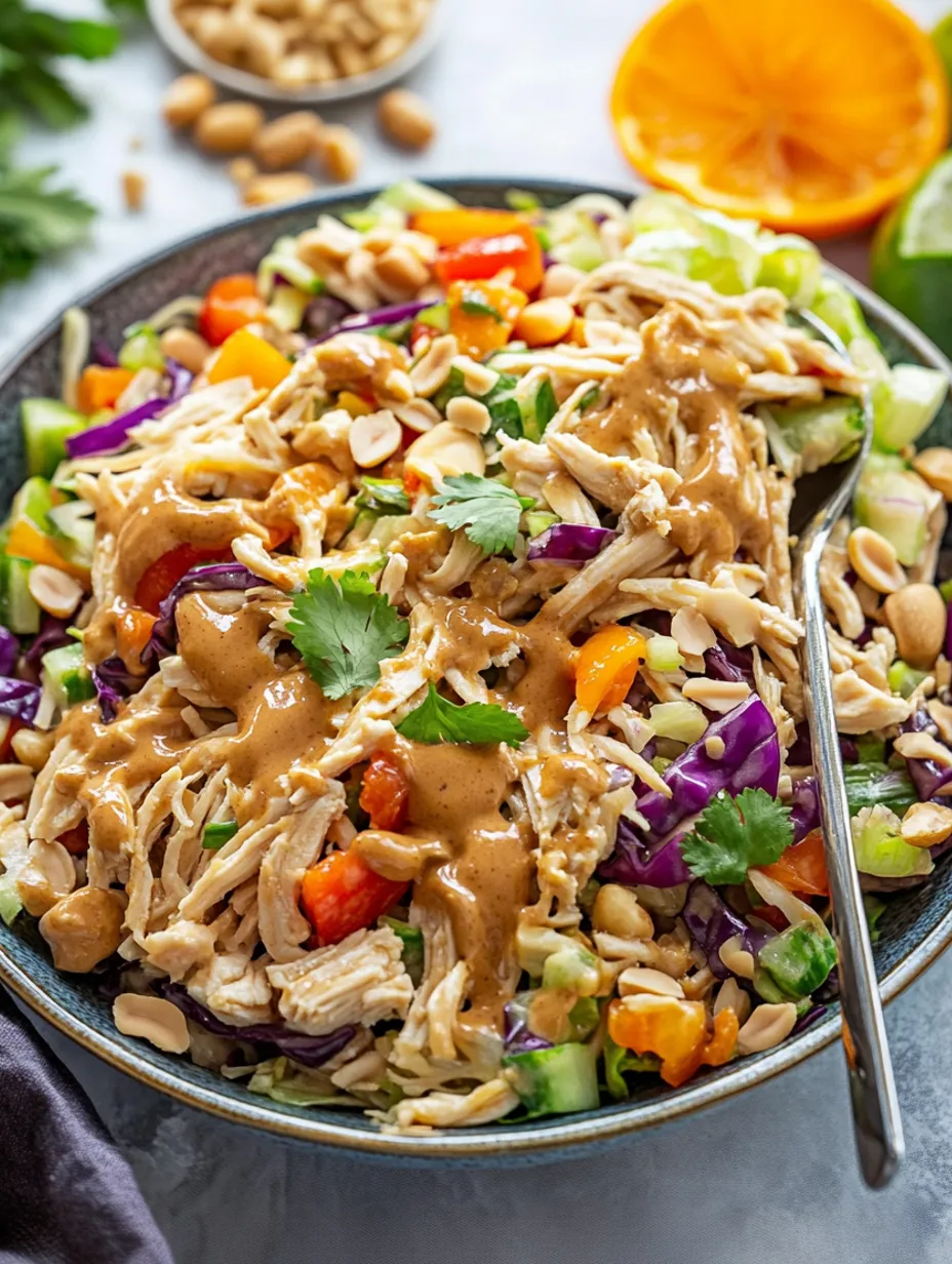 Thai Chicken Salad with Peanut Dressing