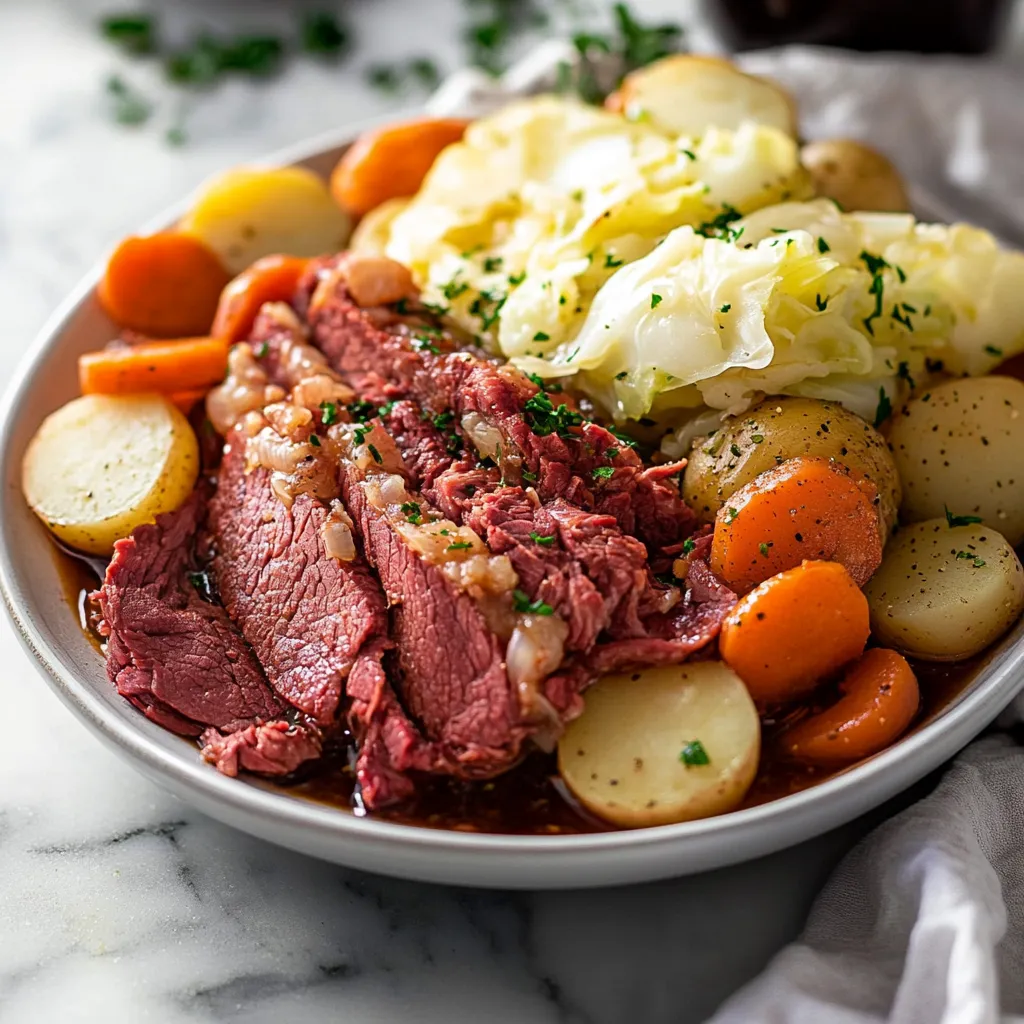 Slow Cooker Corned Beef and Cabbage