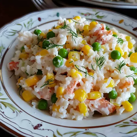 Creamy Crab and Rice Salad