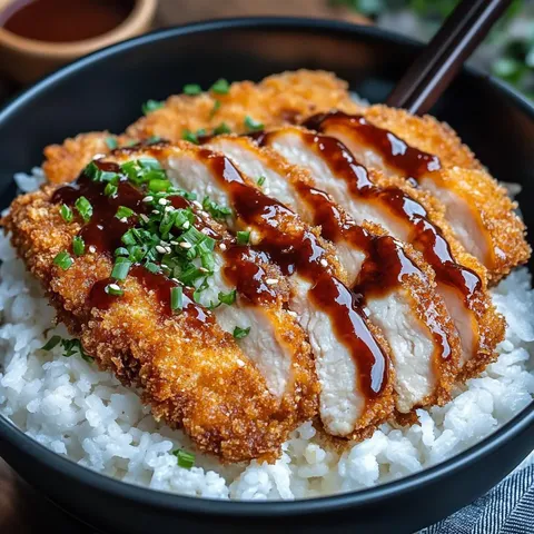 Delicious Japanese Katsu Bowls with Tonkatsu Sauce Recipe