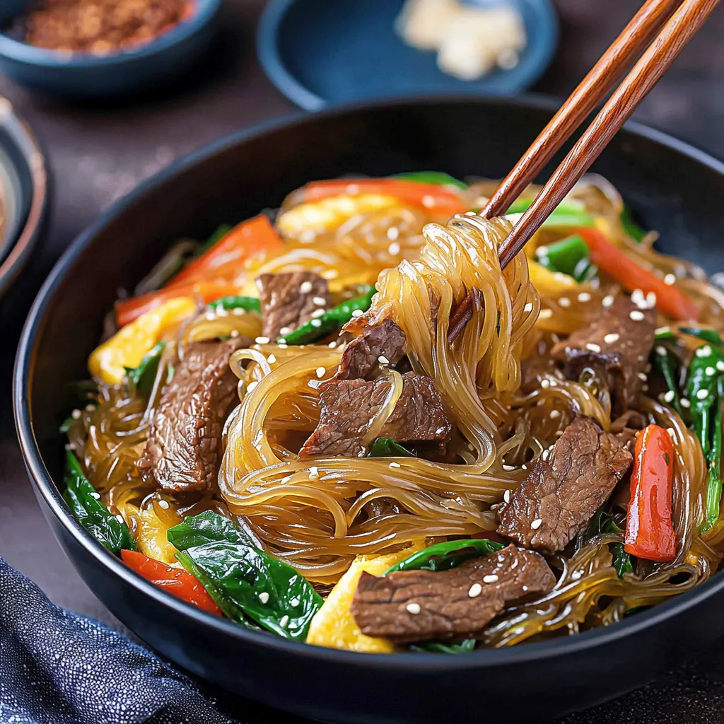Japchae – Korean Glass Noodles