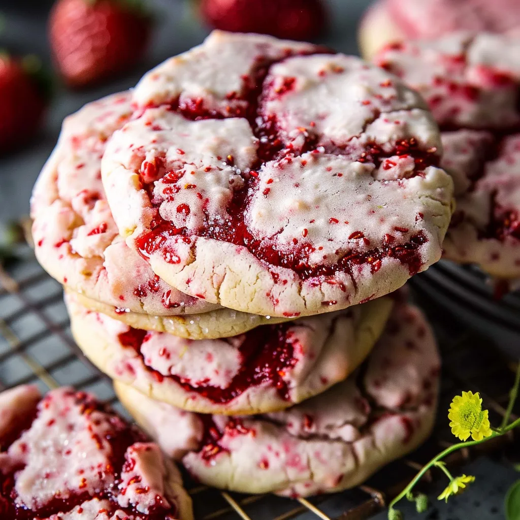 Double Strawberry Sugar Cookies