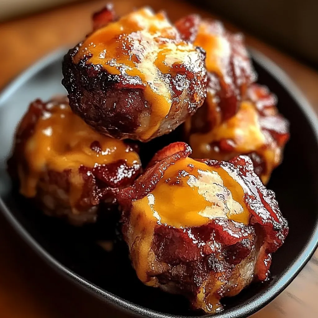 Cheddar-Stuffed BBQ Bacon Bombs