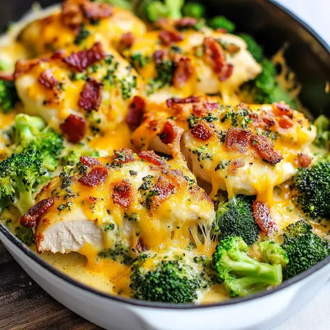 Cheesy Broccoli Bacon Chicken Bake