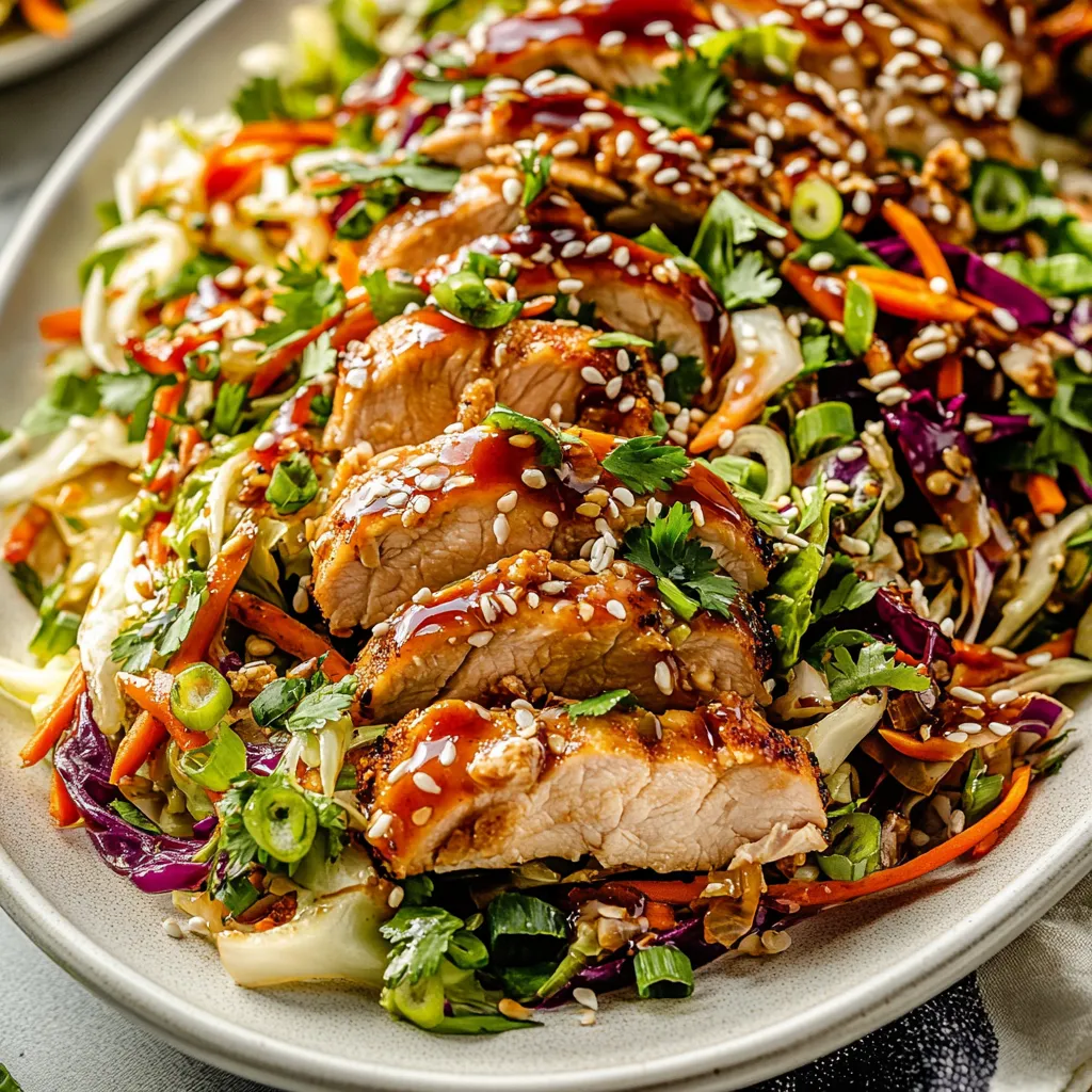 Sesame Chicken Cabbage Crunch Salad