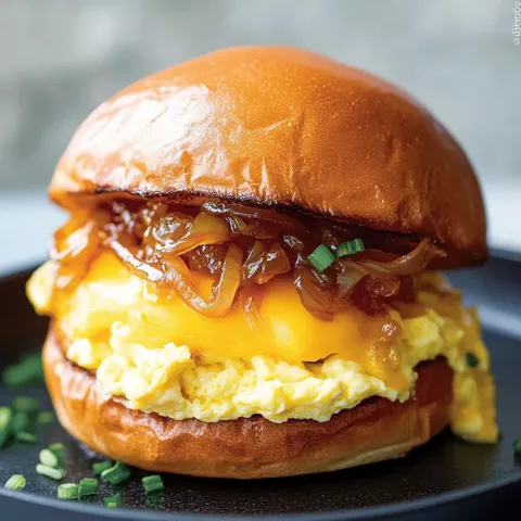 Fairfax Breakfast Sandwich with Caramelized Onions