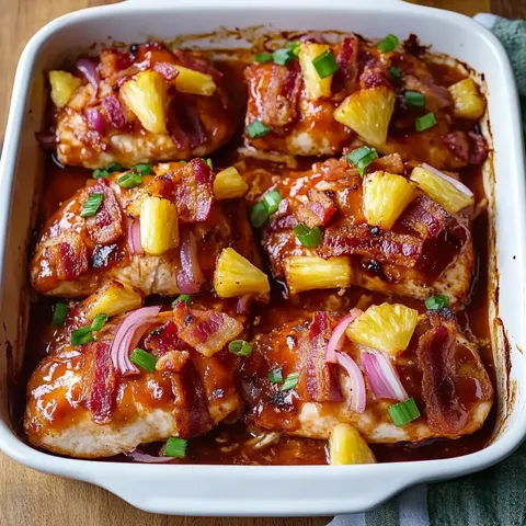 Bacon Pineapple BBQ Chicken Recipe