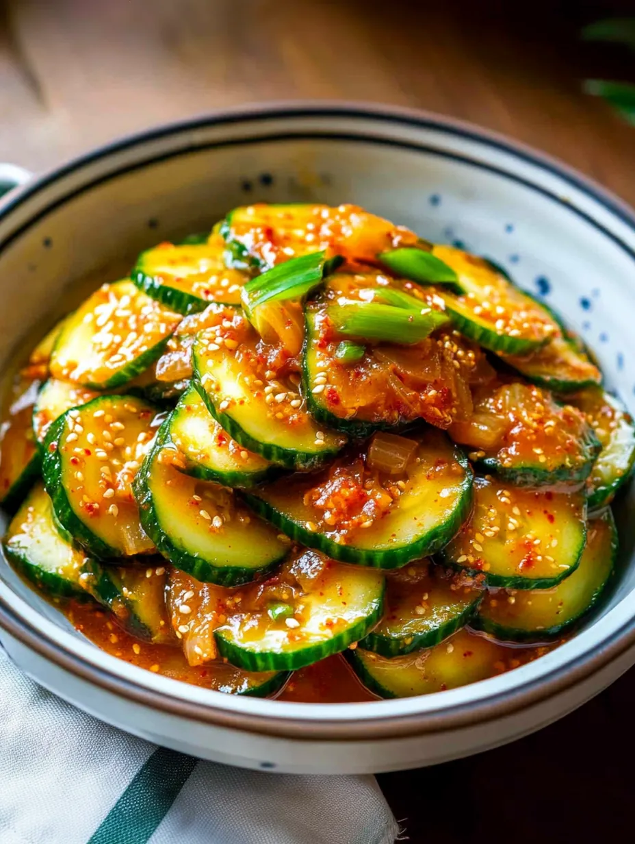 Spicy Korean Cucumber Salad with Gochugaru & Sesame (Oi Muchim)
