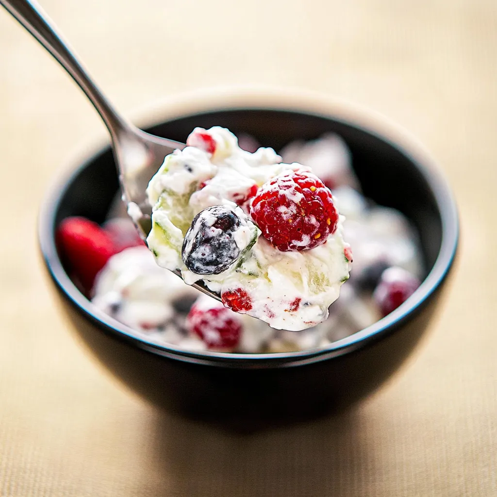 Red White and Blue Cheesecake Salad