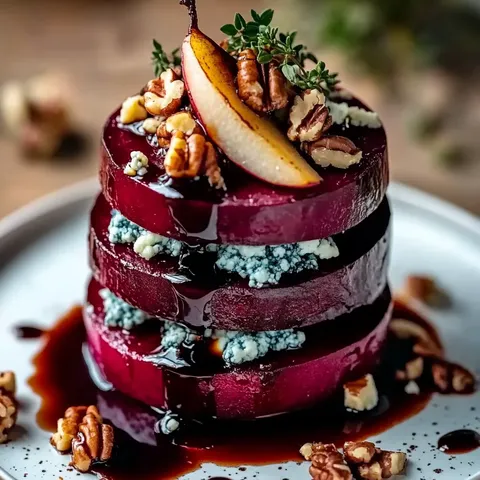 Roasted Beet & Blue Cheese Towers