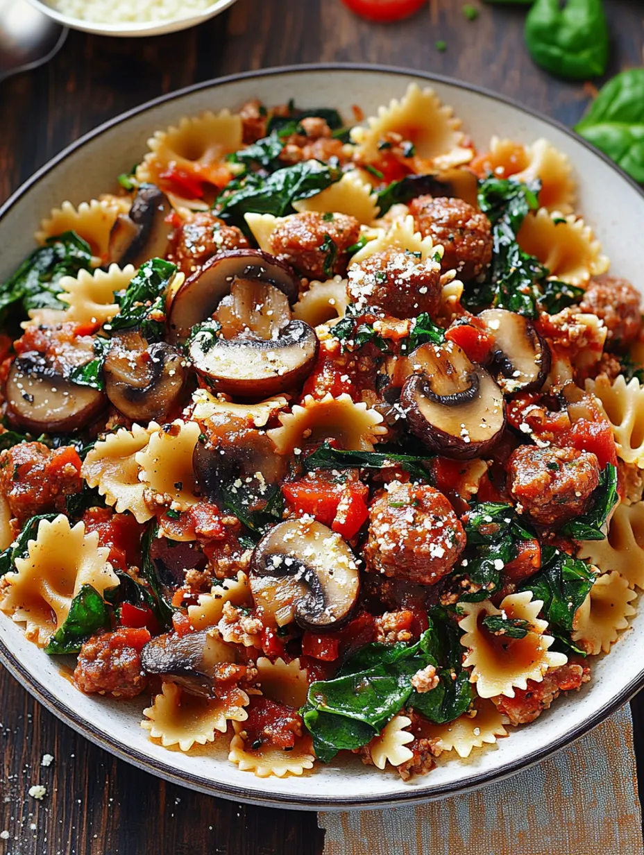 Creamy Italian Sausage Pasta with Spinach