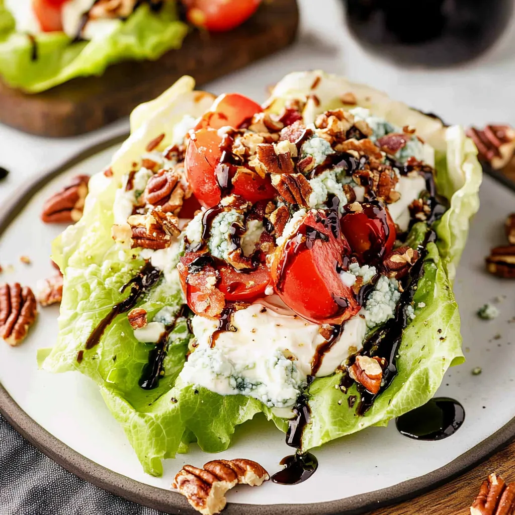 Classic Wedge Salad with Blue Cheese, Bacon & Balsamic Glaze