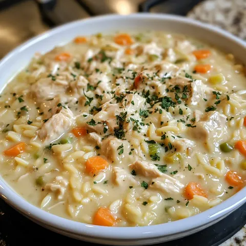 Creamy Chicken Pot Pie Orzo