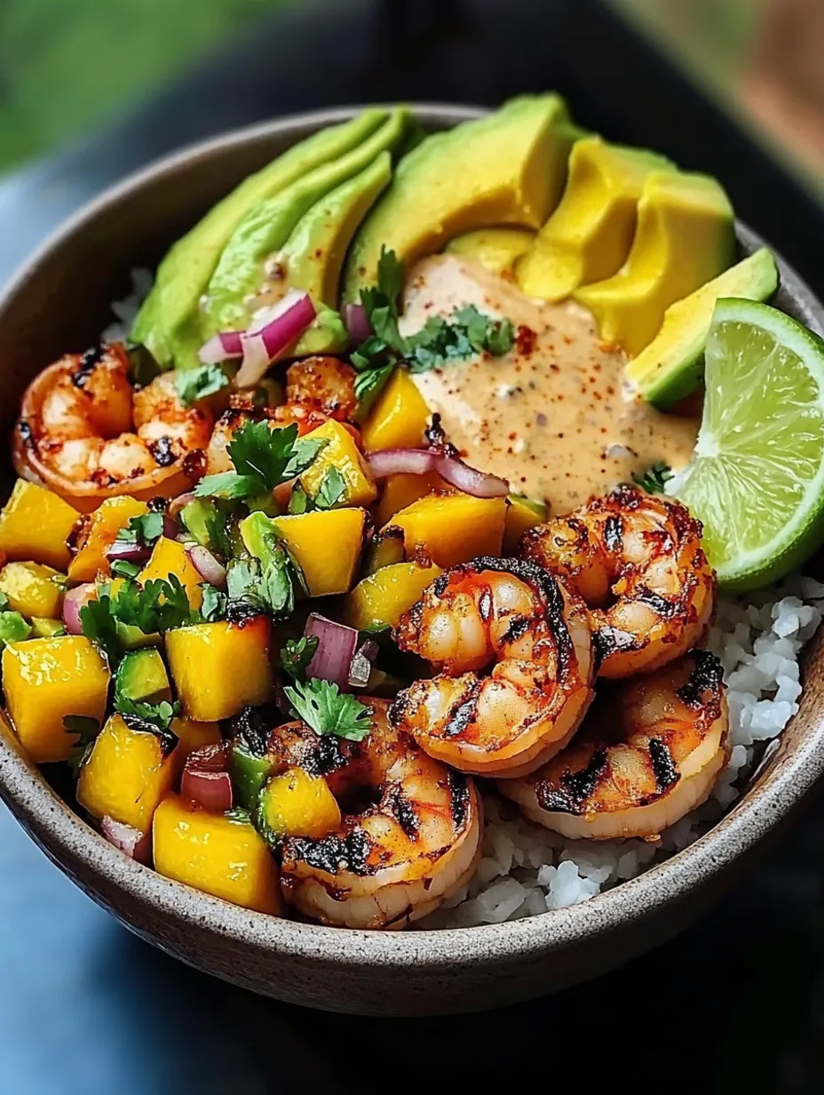 Shrimp & Avocado Bowls with Mango Salsa Recipe