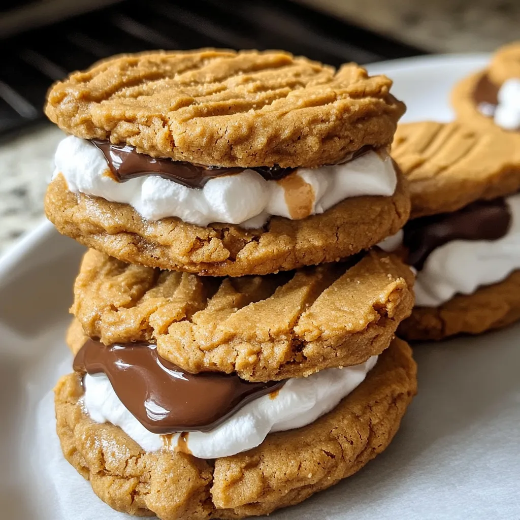 Peanut Butter S’mores Sandwich Cookies