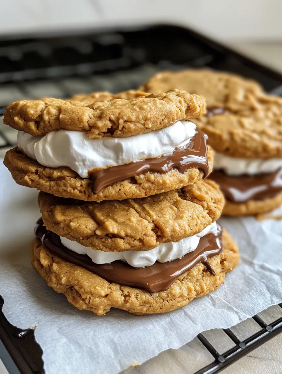 Peanut Butter S'mores Sandwich Cookies