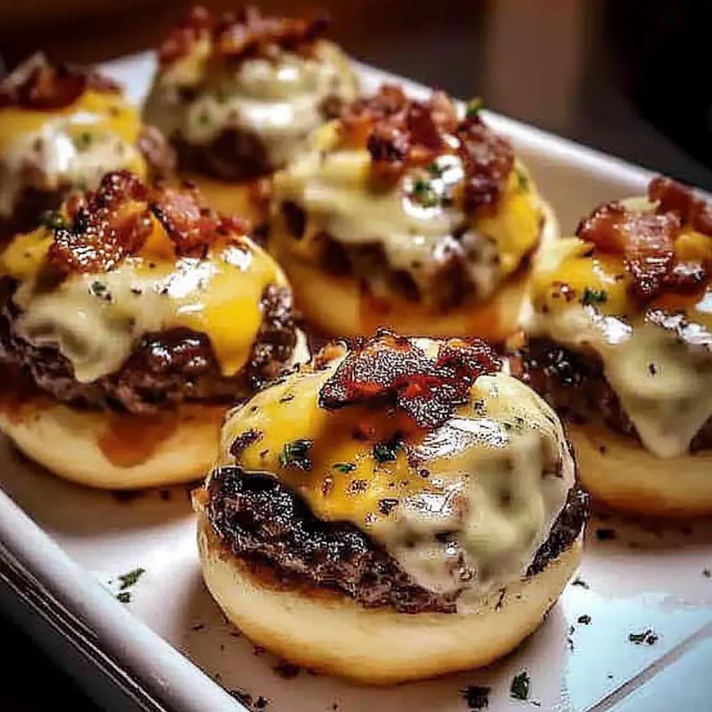 Delicious Garlic Parmesan Bacon Cheeseburger Bombs