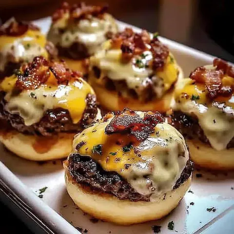 Delicious Garlic Parmesan Bacon Cheeseburger Bombs