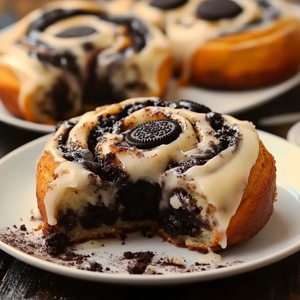 Oreo-Stuffed Cinnamon Rolls with Cream Cheese Icing