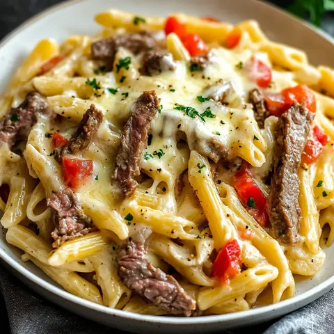 Philly Cheesesteak Pasta