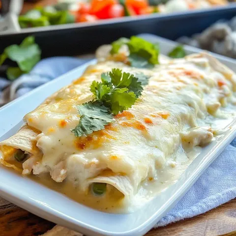 Creamy White Chicken Enchiladas