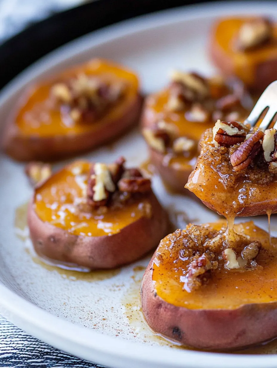 Melting Sweet Potatoes with Maple Pecan Crumble