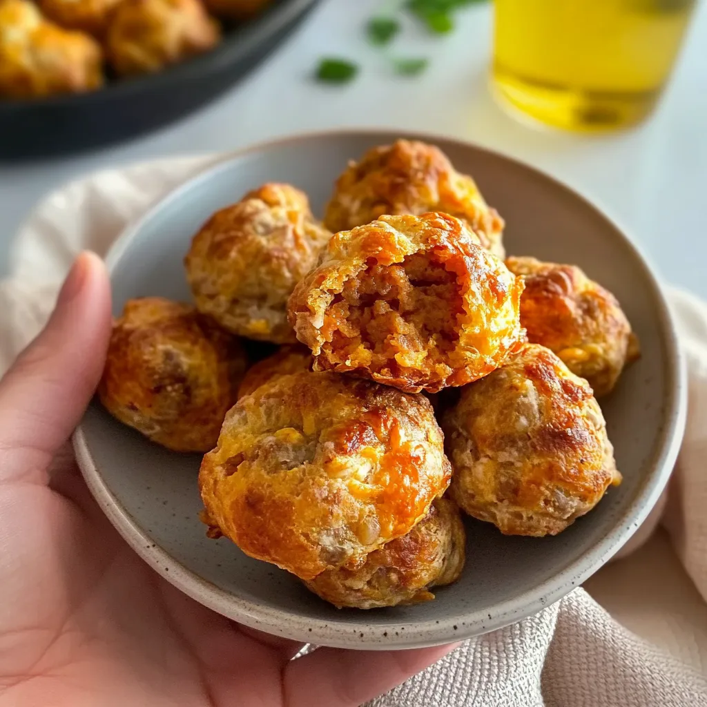 3-Ingredient Sausage Cheese Balls