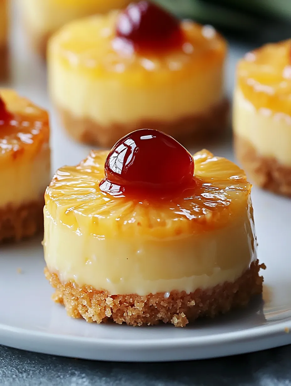 Mini Pineapple Upside-Down Cheesecakes