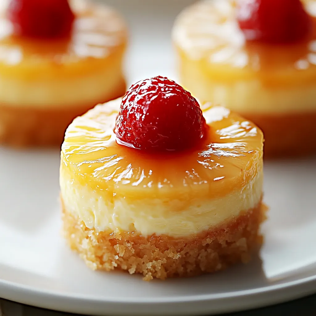Mini Pineapple Upside-Down Cheesecakes