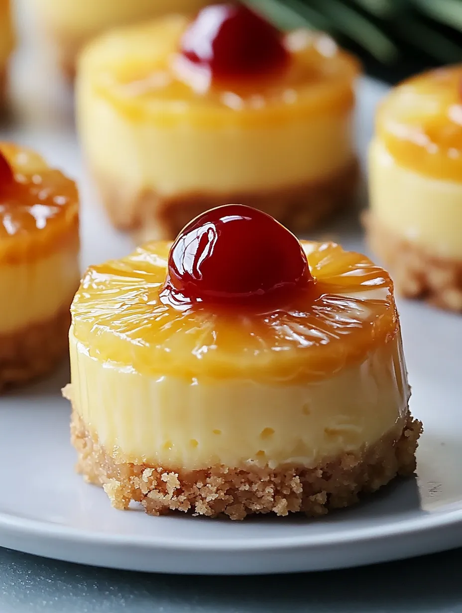 Mini Pineapple Upside-Down Cheesecakes