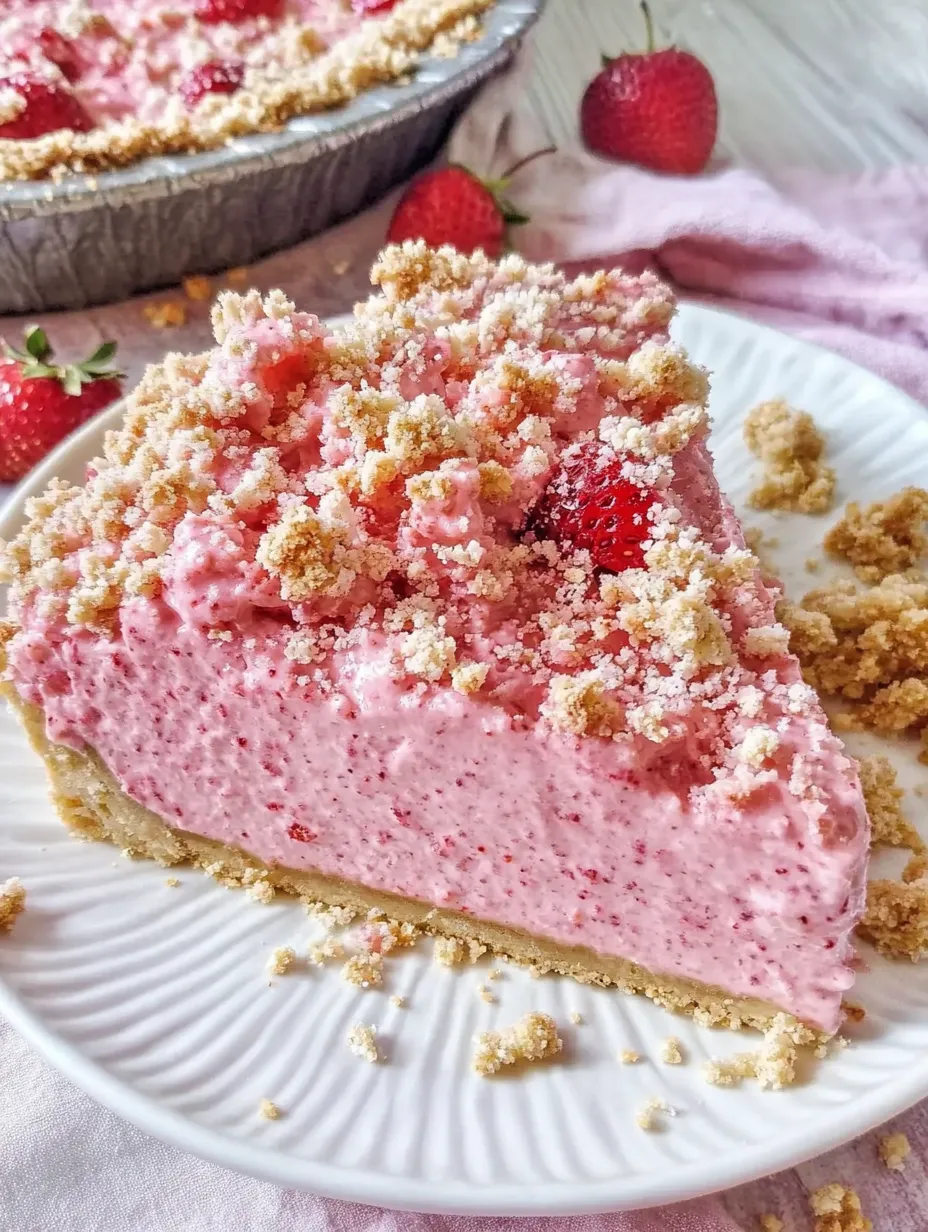Strawberry Shortcake Freezer Pie