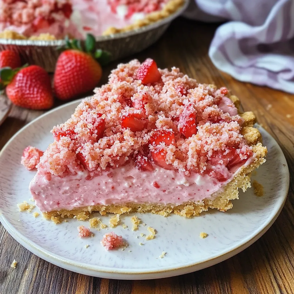 Strawberry Shortcake Freezer Pie