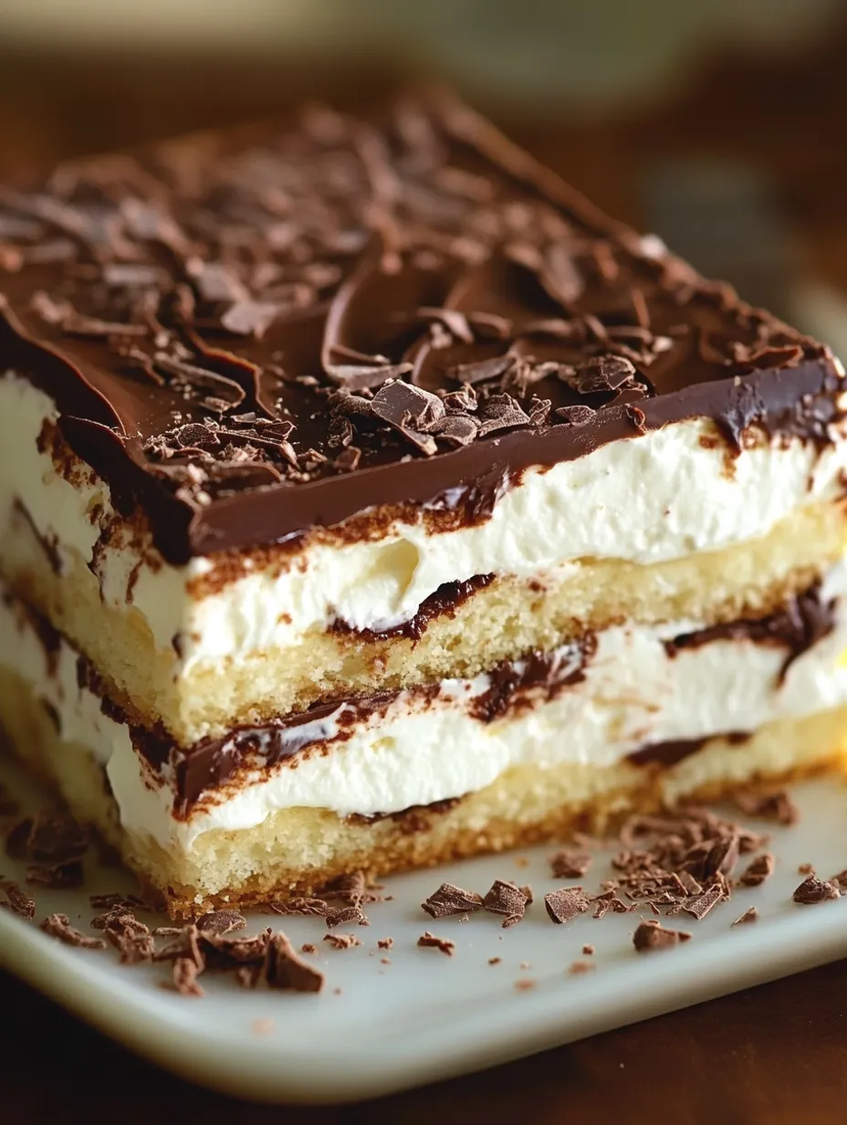 No-Bake Chocolate and Cream Layered Dessert