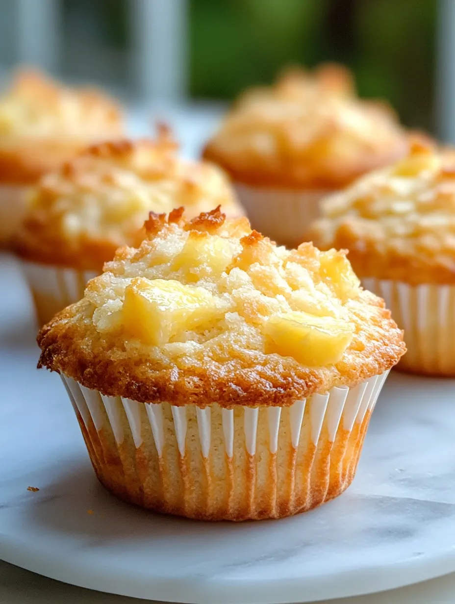 Coconut Pineapple Cottage Cheese Muffins