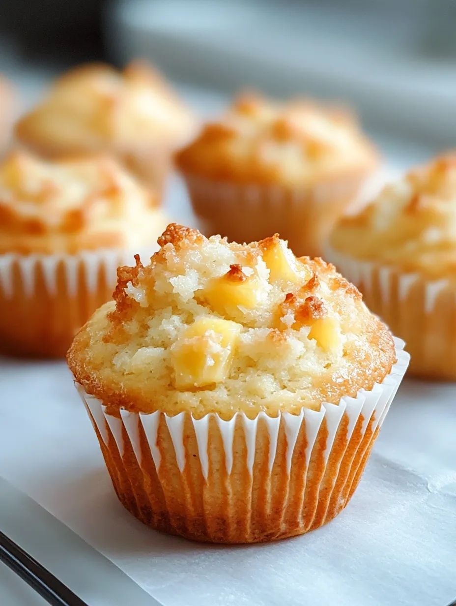 Coconut Pineapple Cottage Cheese Muffins