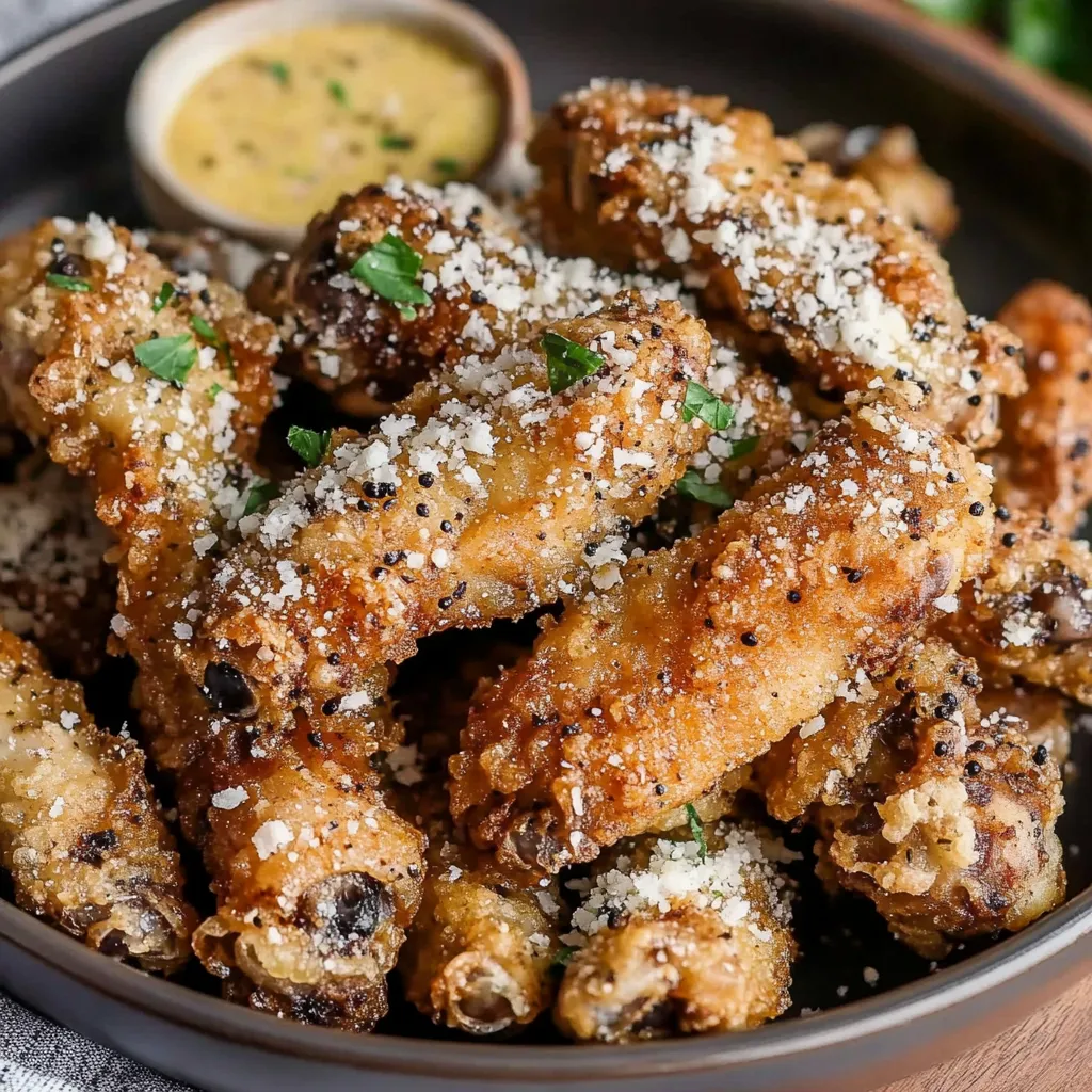 Crispy Pepper Cheese Wings