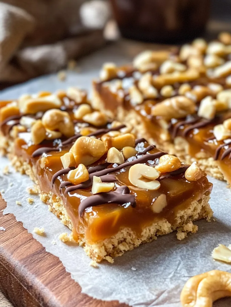 No-Bake Caramel Cashew Bar