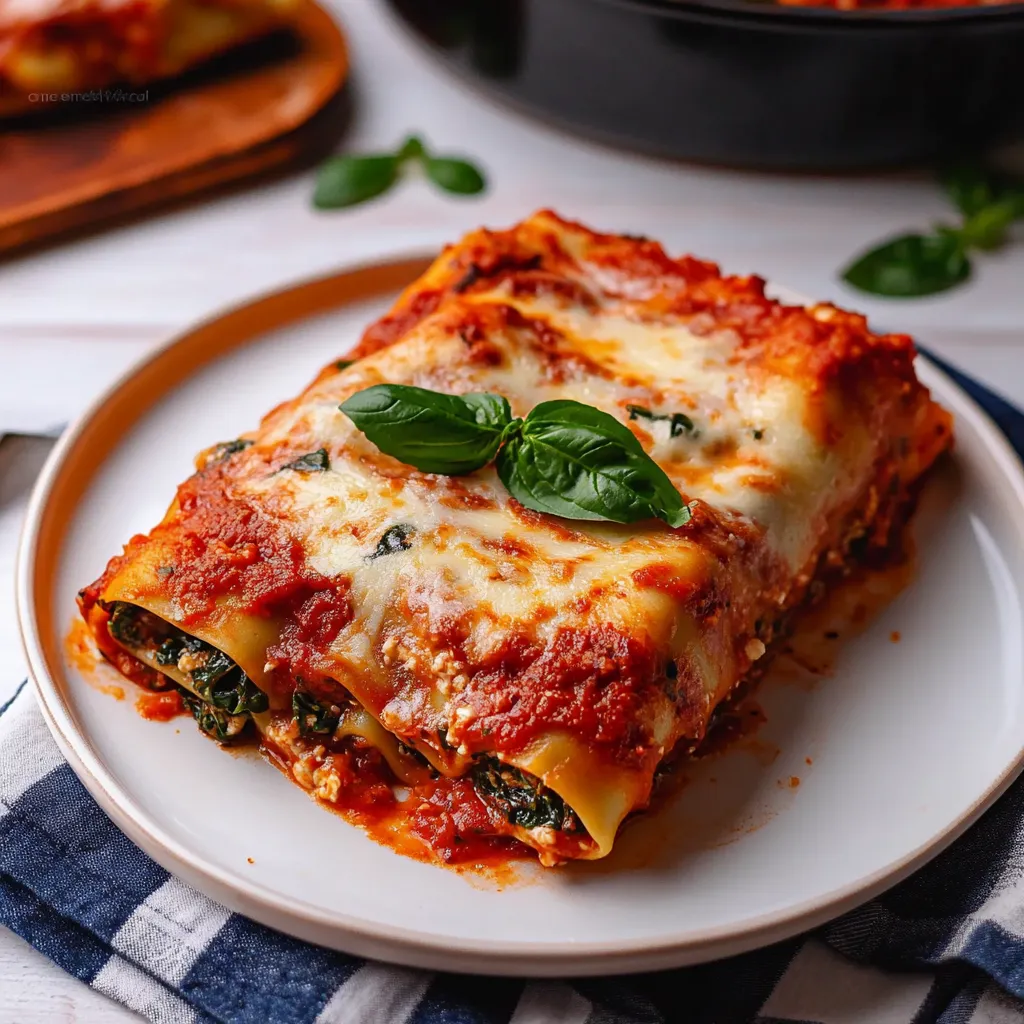 Baked Ricotta Spinach Cannelloni