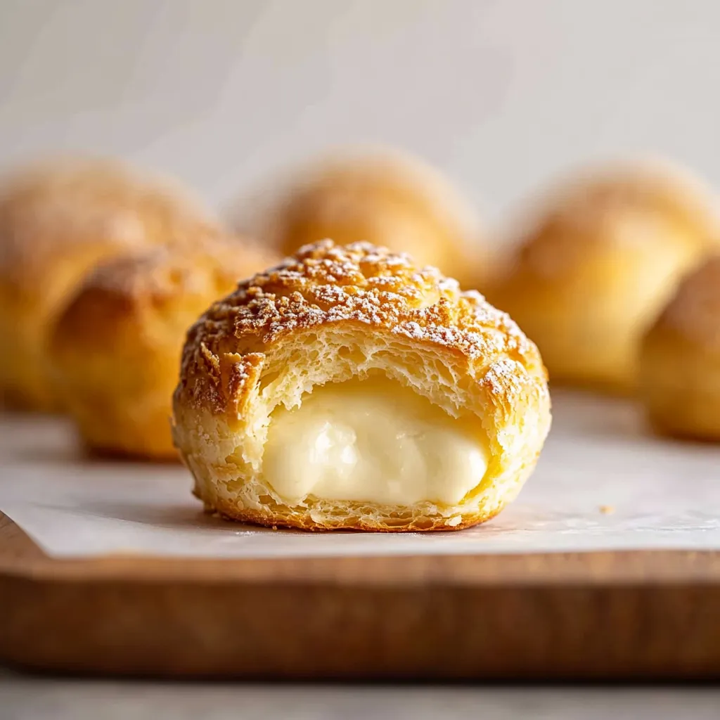 Choux au Craquelin with Vanilla Pastry Cream Filling