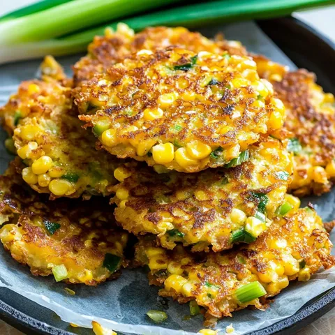 Crispy Corn Fritters with Garlic and Fresh Herbs