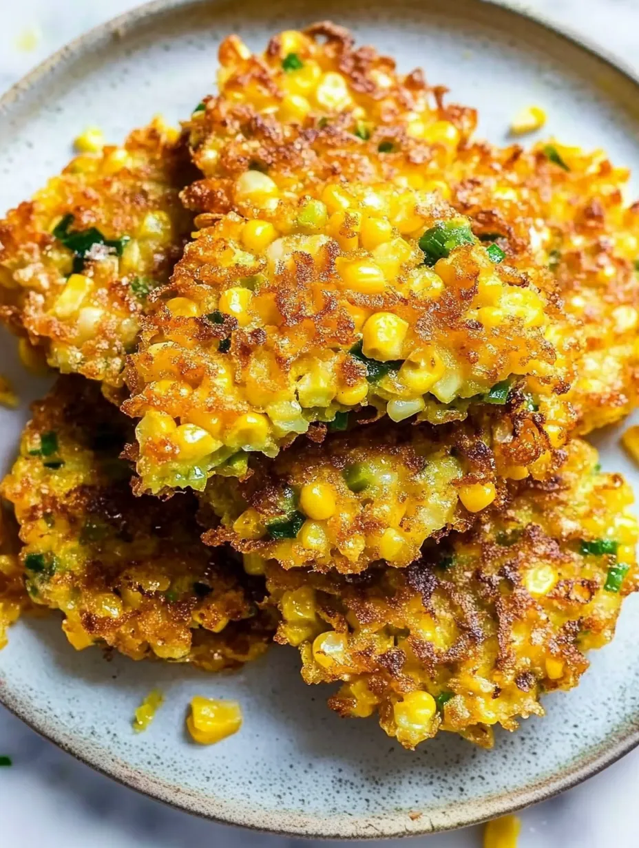 Crispy Corn Fritters with Garlic and Fresh Herbs